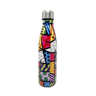 Termoflaske med farverigt mønster - rustfrit stål - 500 ml
